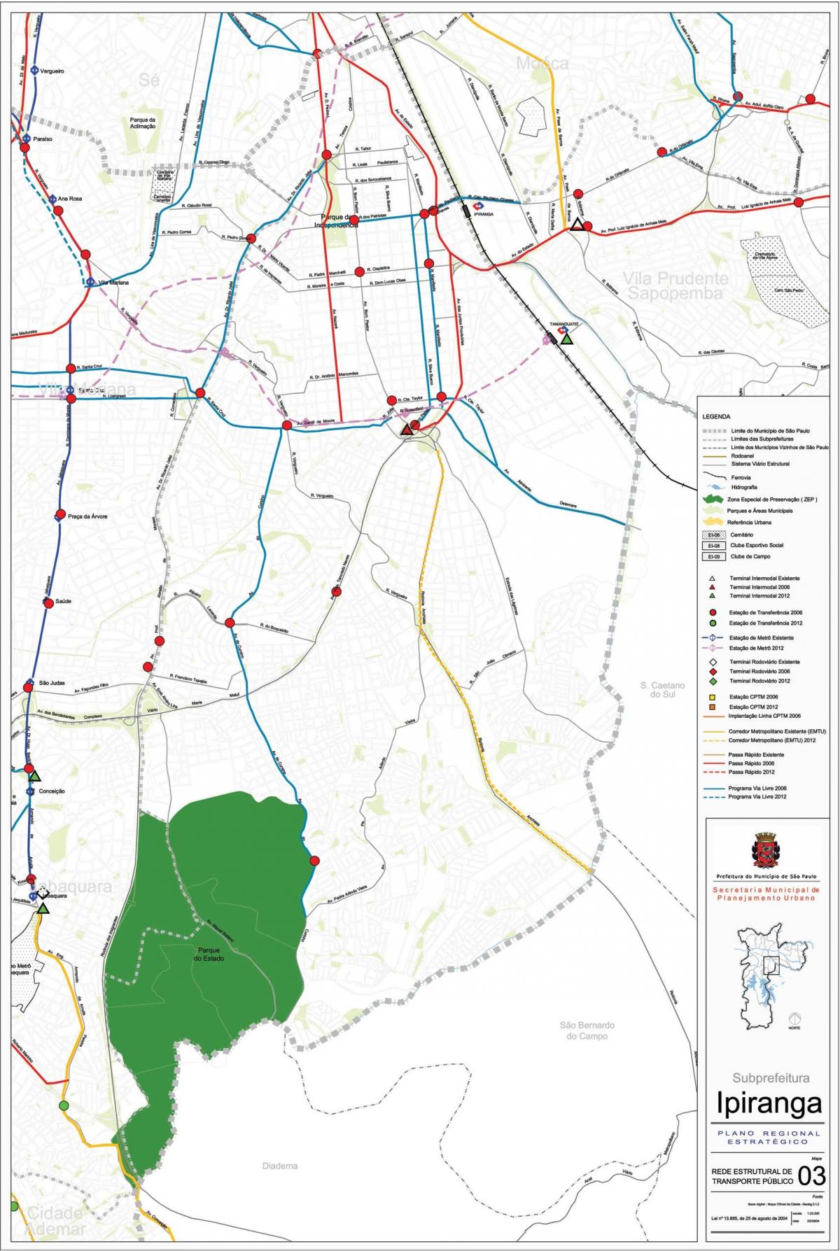 Mappa di) San Paolo - trasporti Pubblici