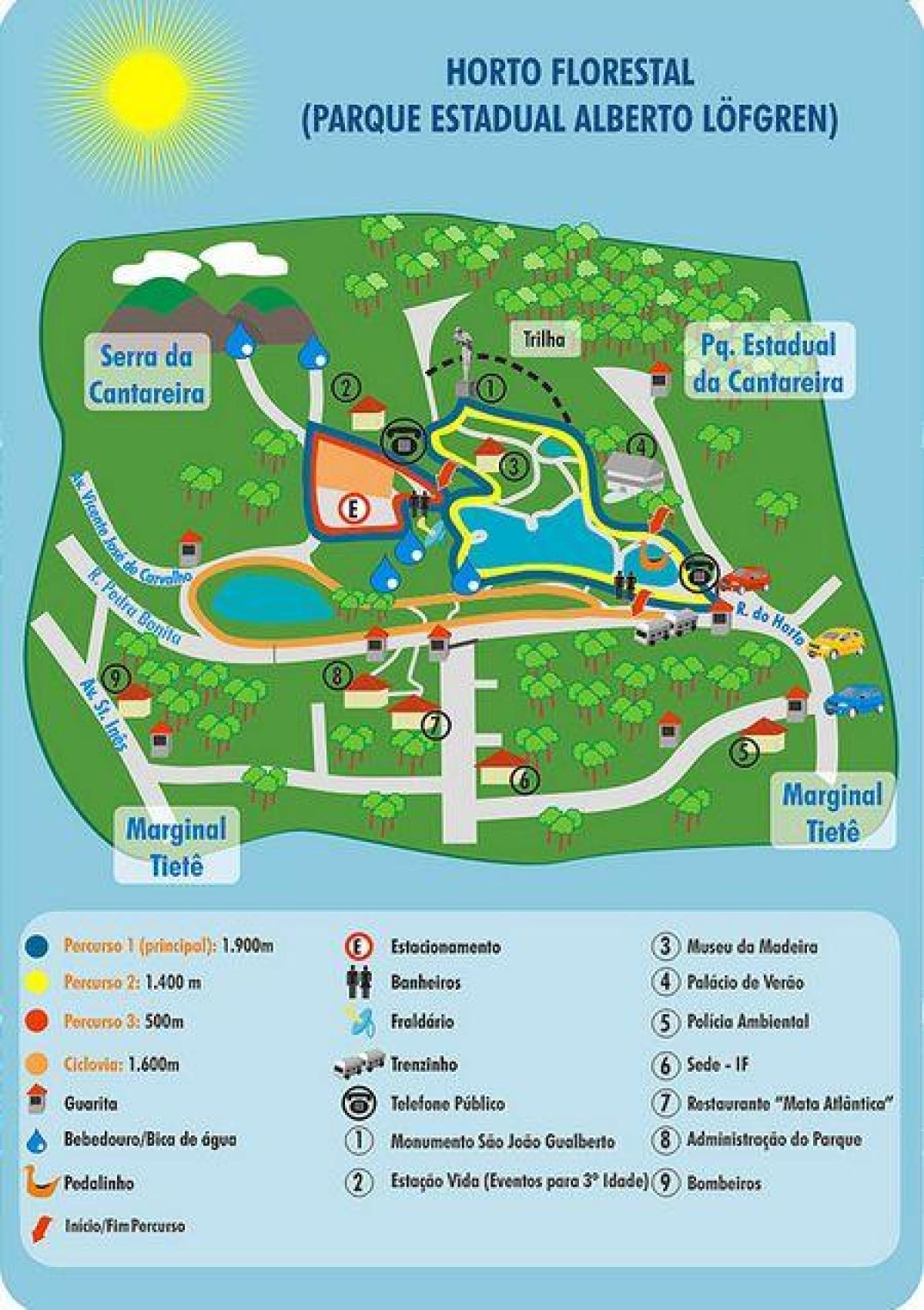 Mappa di Alberto Löfgren parco - giardino floreale