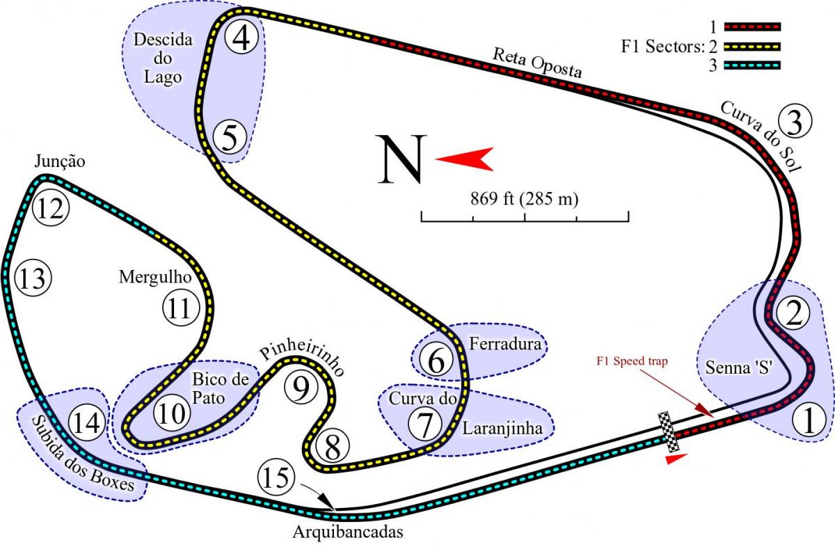 Mappa di Autódromo José Carlos Pace di São Paulo