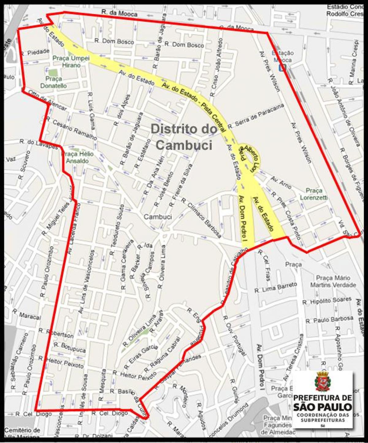 Mappa di Cambuci São Paulo