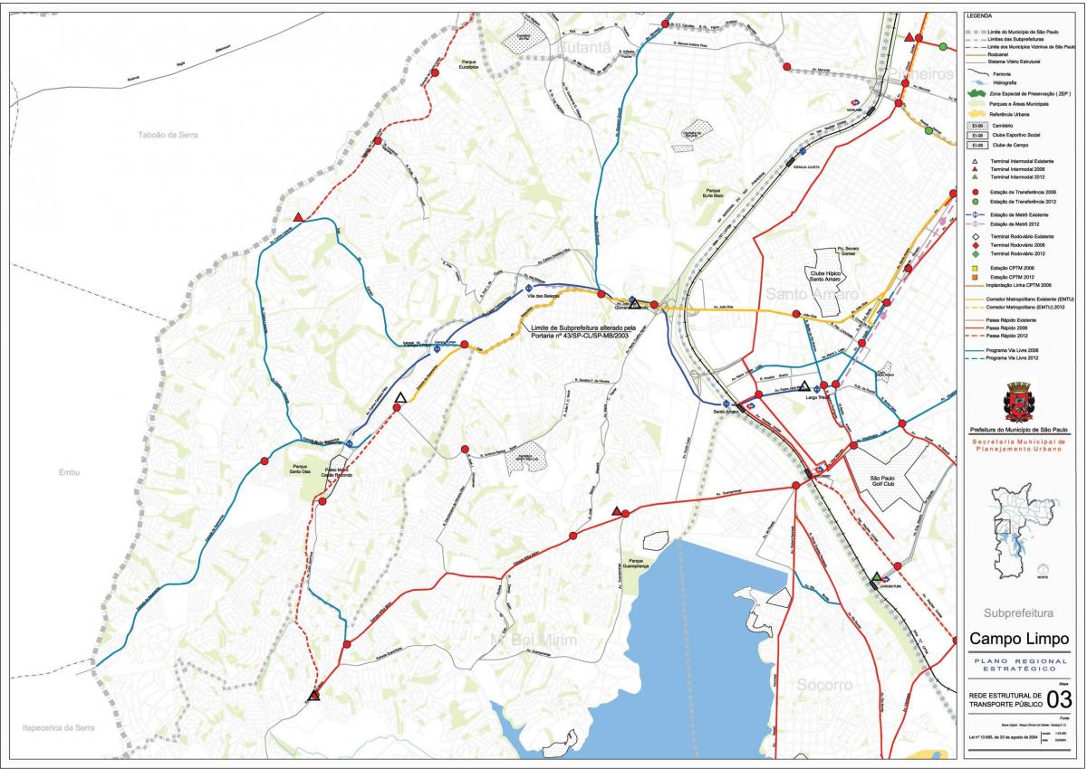 Mappa di Campo Limpo São Paulo - trasporti Pubblici