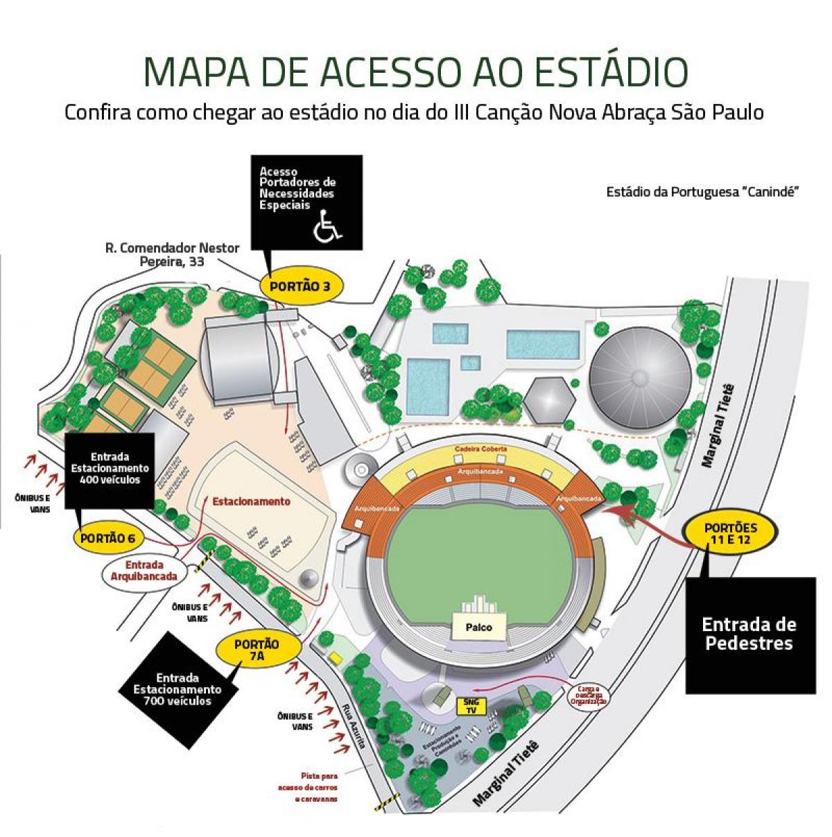 Mappa di Canindé stadio