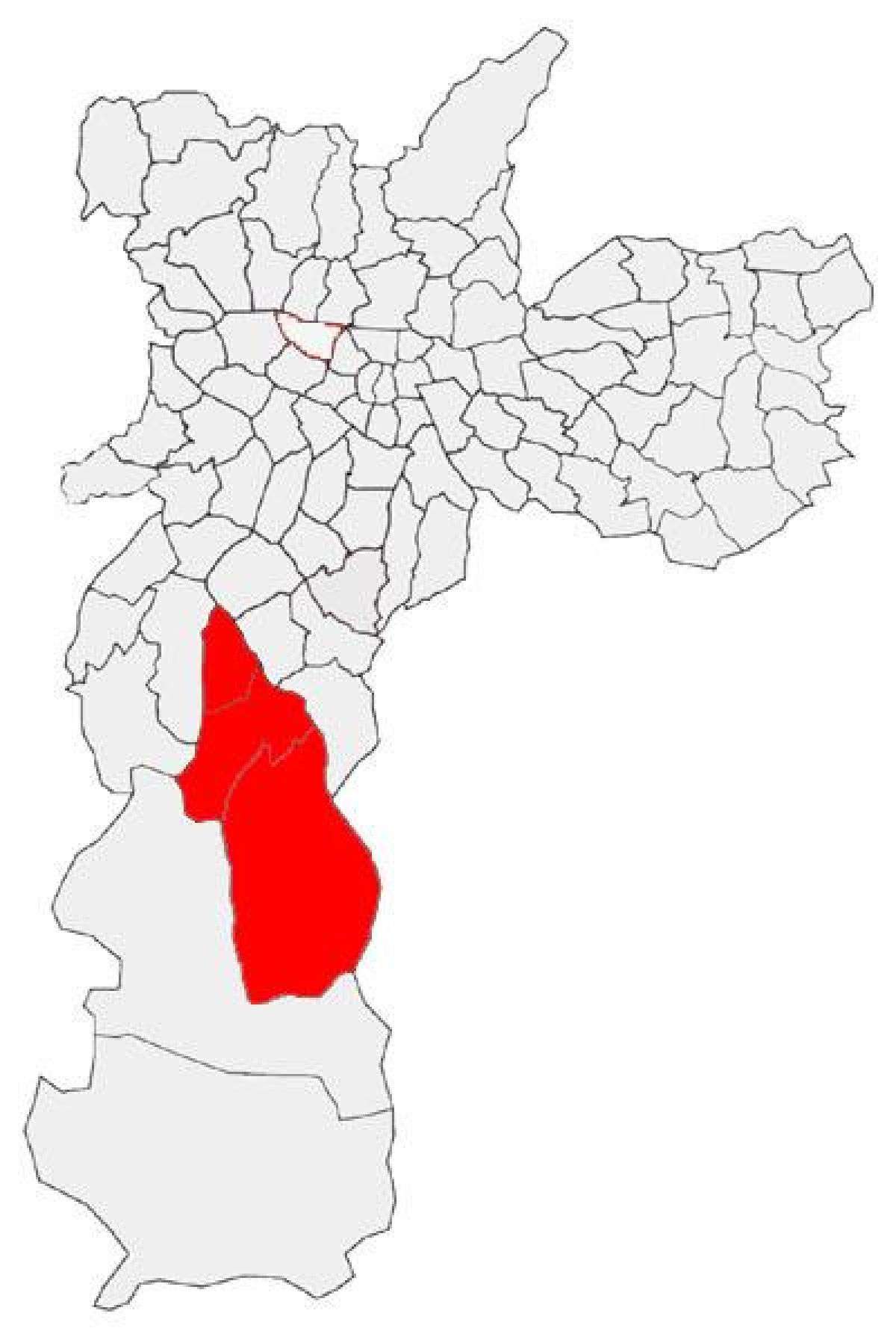 Mappa di Capela do Socorro sub-prefettura di São Paulo