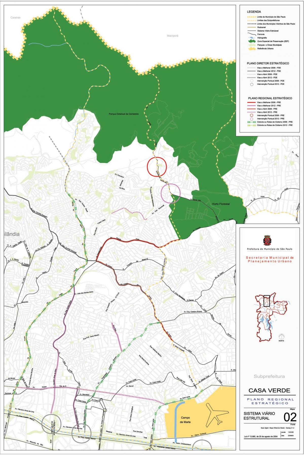 Mappa di Casa Verde San Paolo - Strade