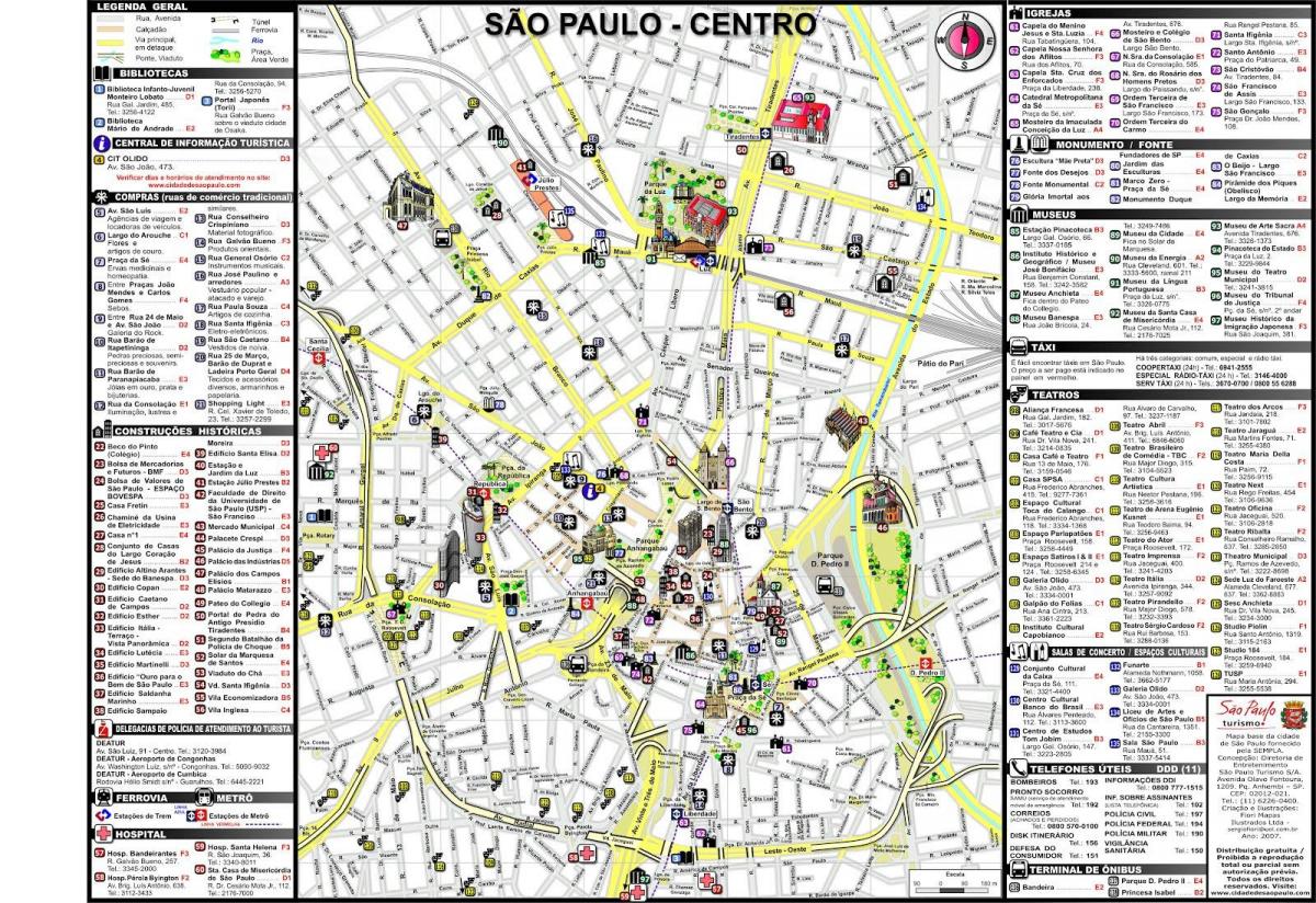 Mappa del centro di San Paolo