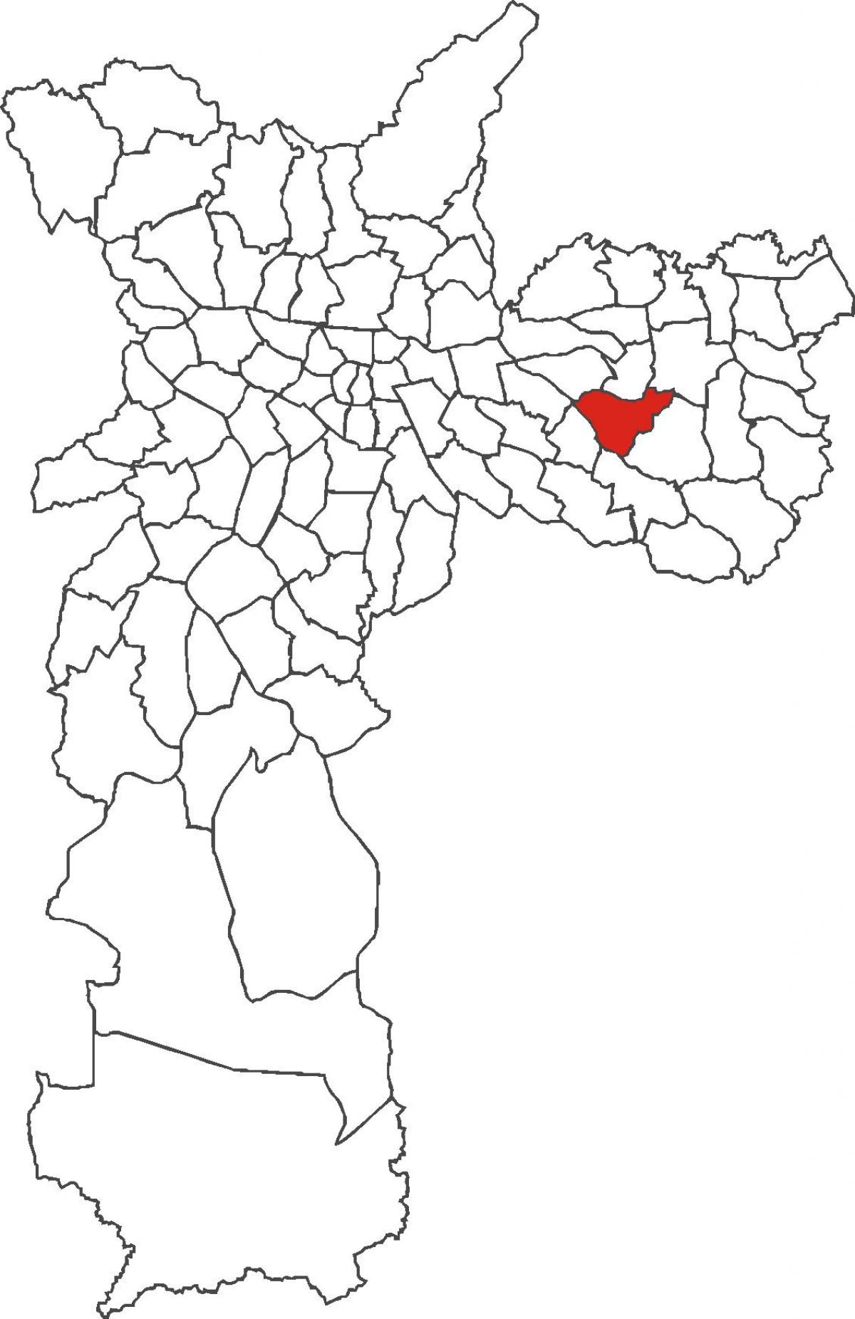 Mappa di Cidade Líder distretto
