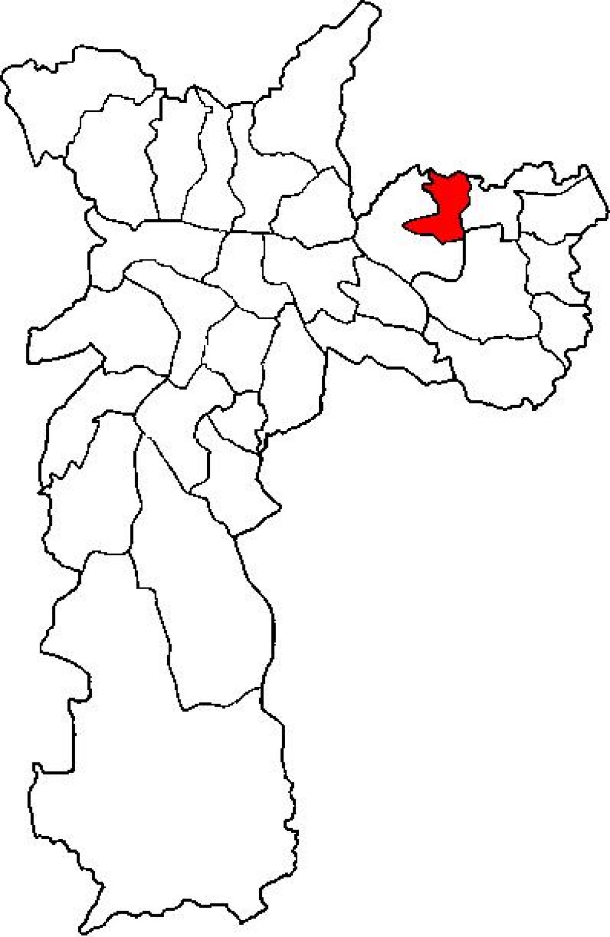 Mappa di Ermelino Matarazzo sub-prefettura di São Paulo