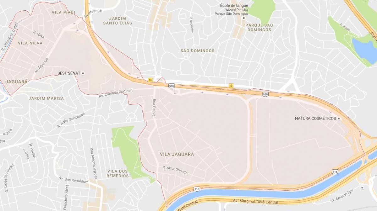 Mappa di Jaguara São Paulo