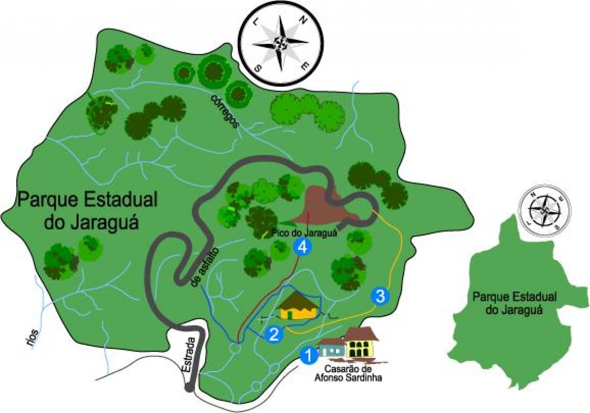 Mappa di Jaraguá Parco