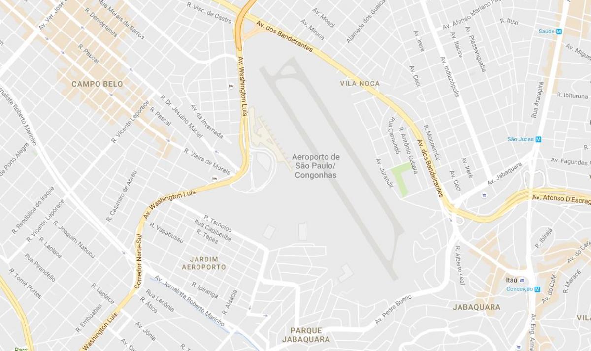 Mappa dell'aeroporto di Congonhas