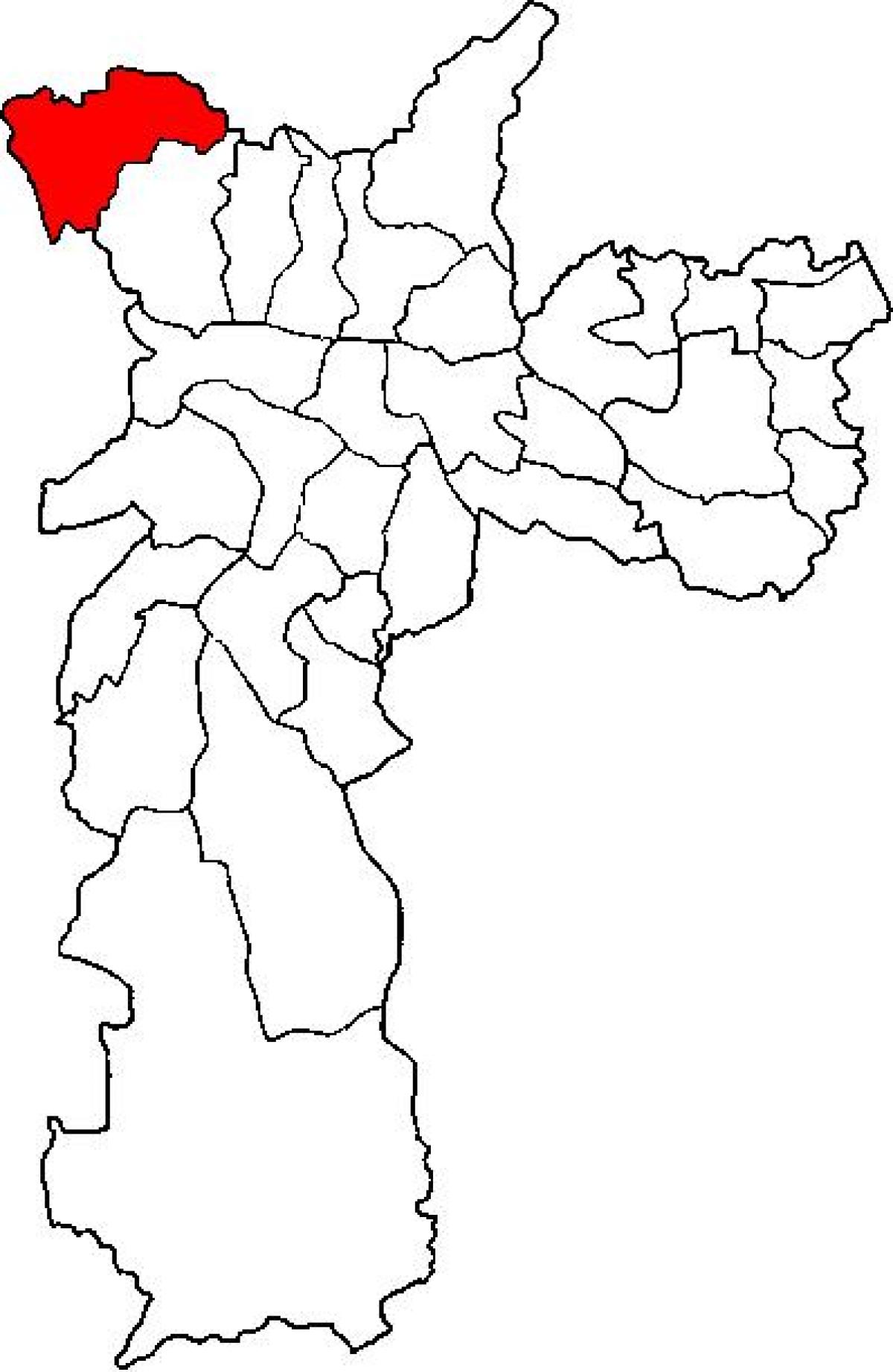 Mappa di Perus sub-prefettura di São Paulo