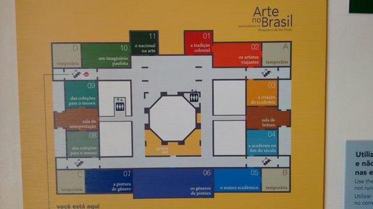 Mappa della pinacoteca di Stato di São Paulo