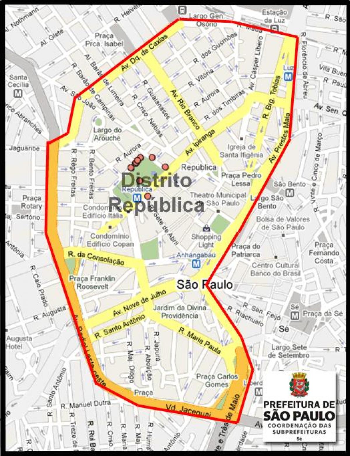 Mappa della Repubblica di São Paulo