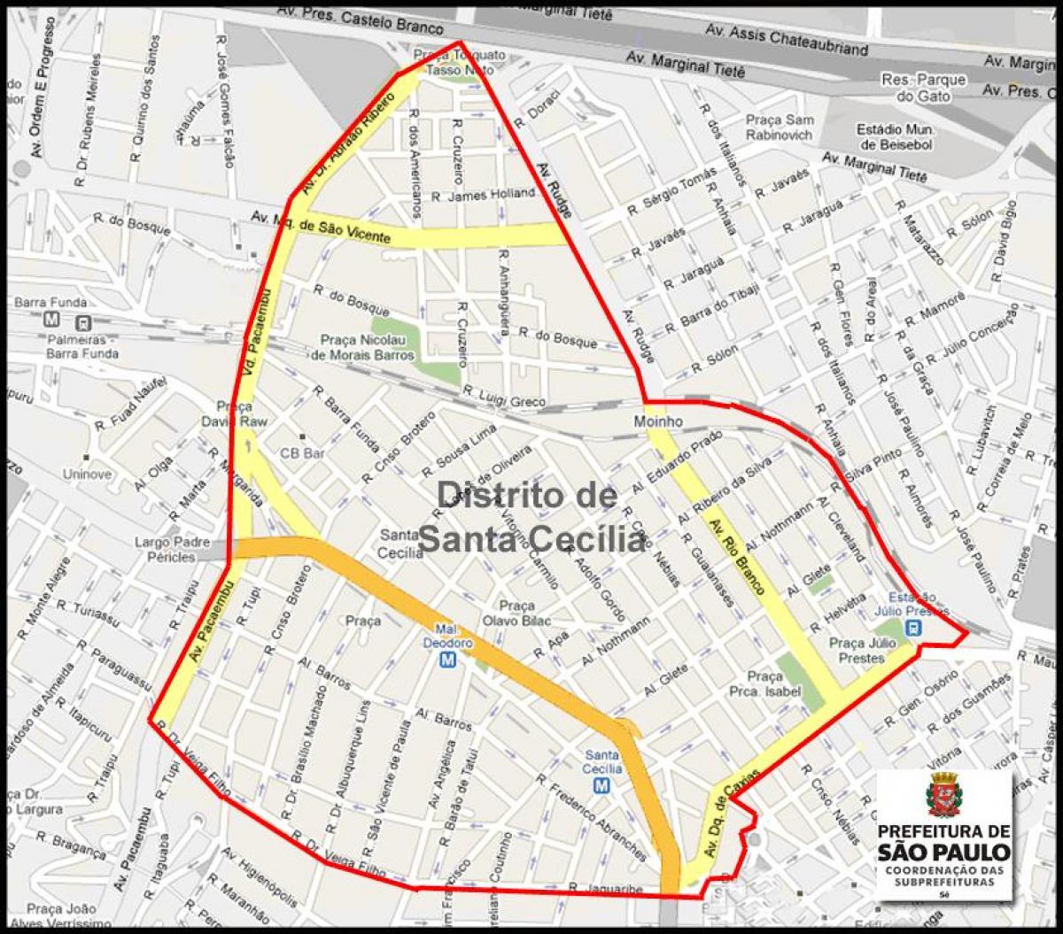 Mappa di Santa Cecília São Paulo