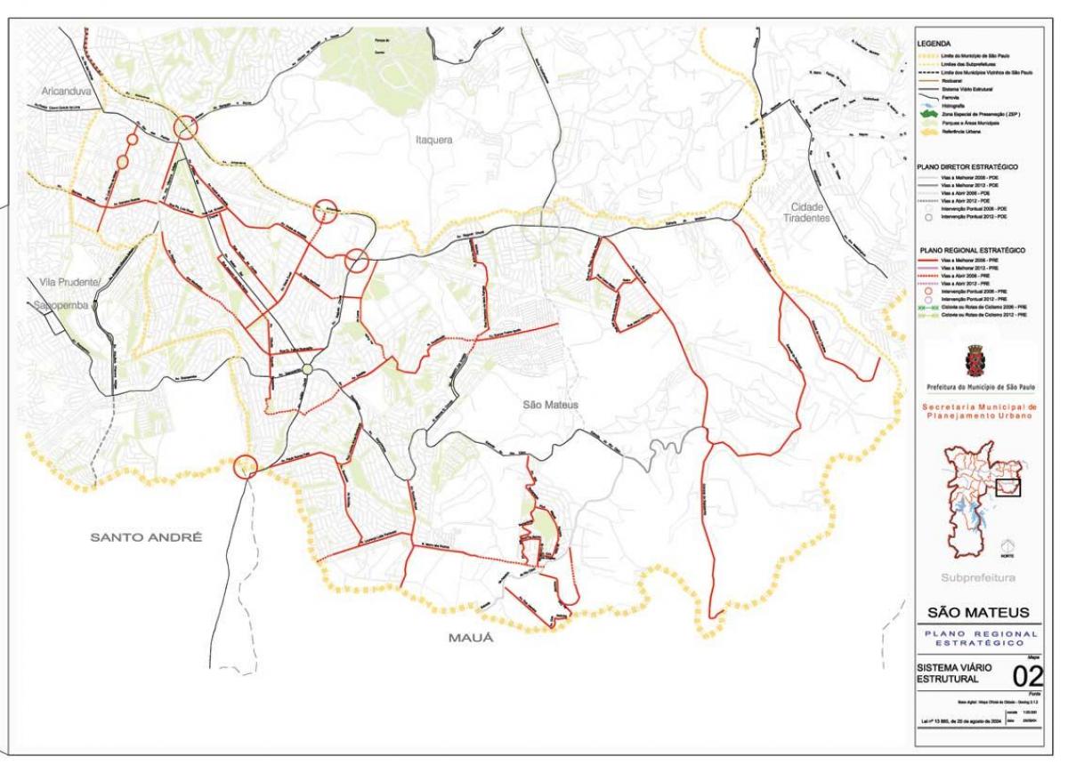 Mappa di São Mateus São Paulo - Strade