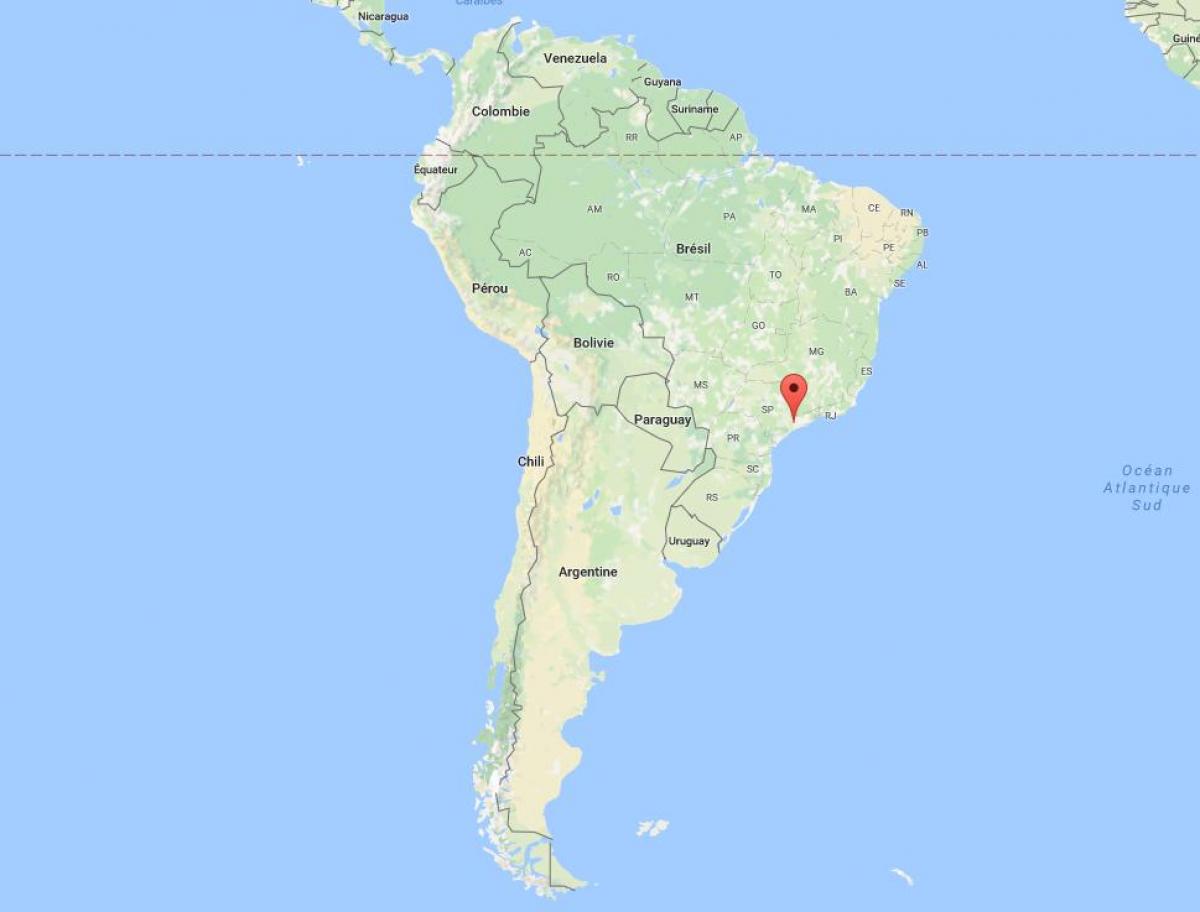 Mappa di São Paulo in Sud America