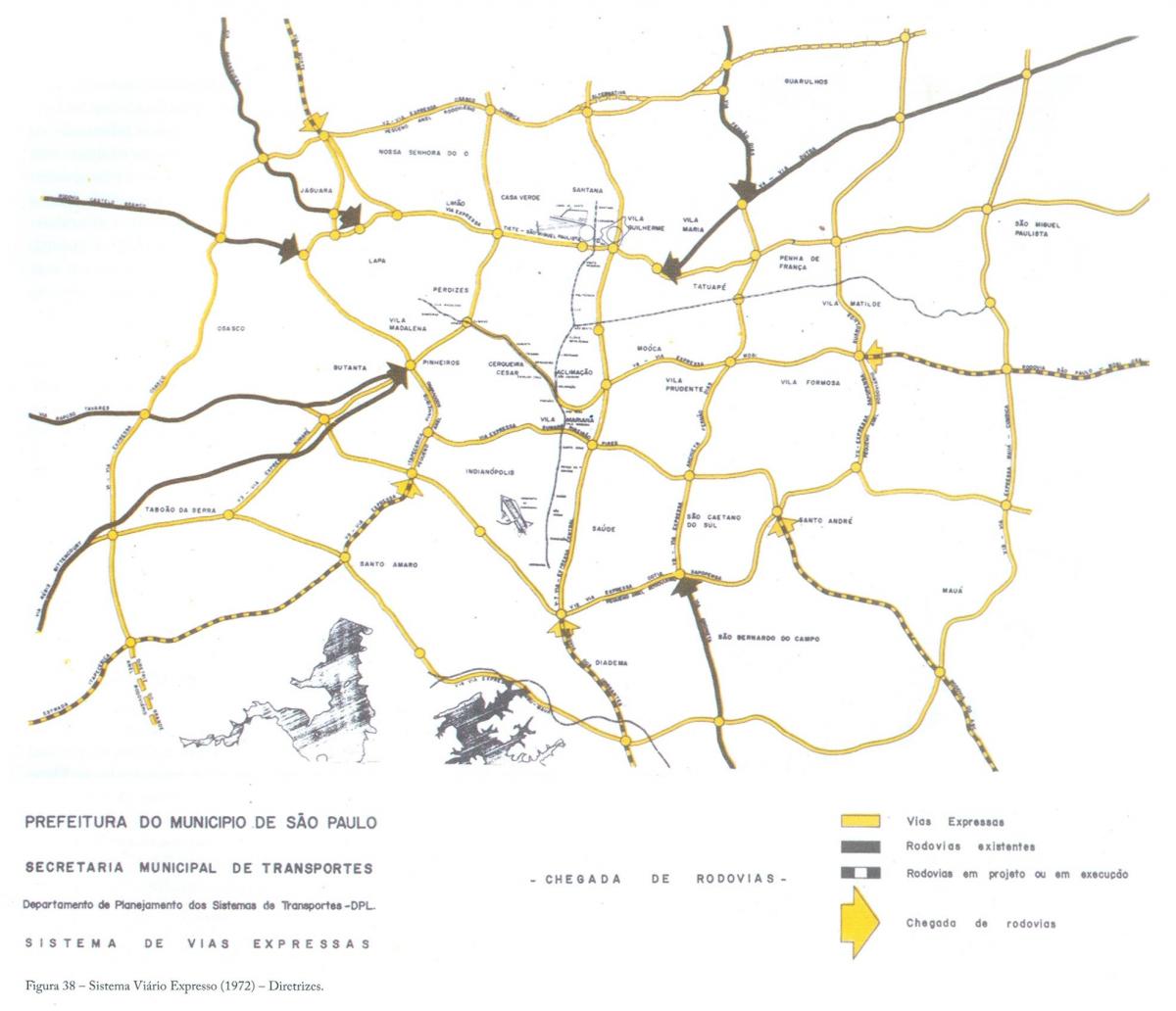 Mappa di São Paulo express corsie