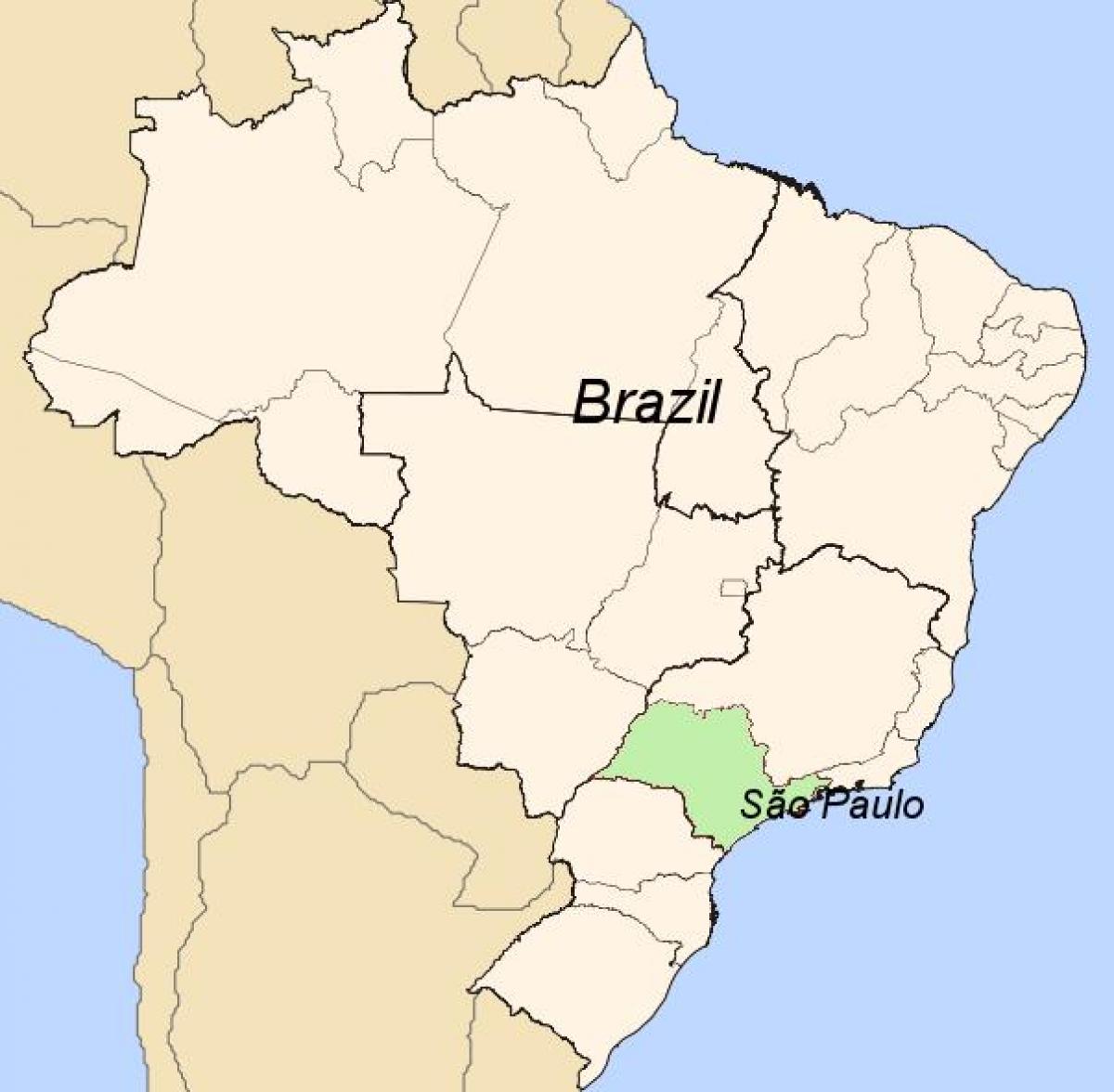 Mappa di São Paulo in Brasile