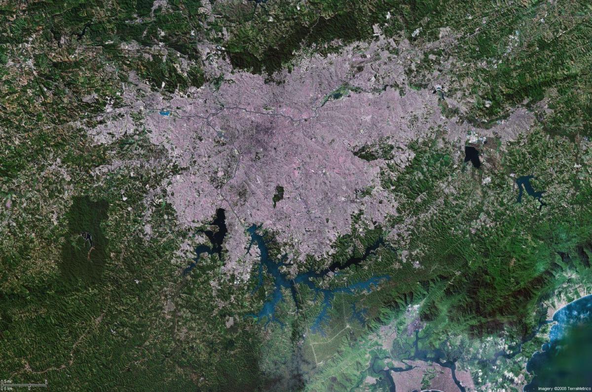 Mappa di São Paulo satellitare
