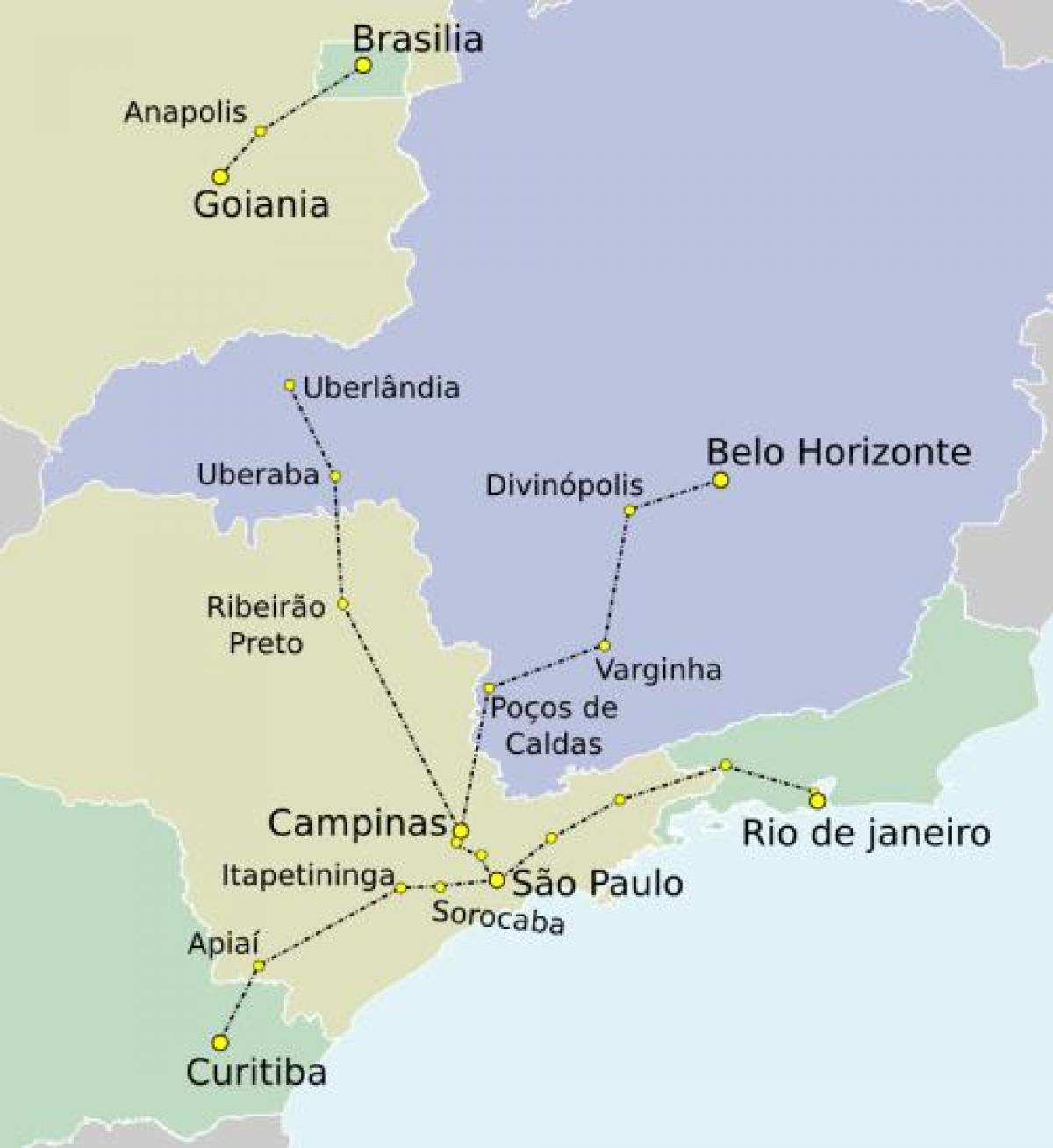 Mappa di São Paulo TAV