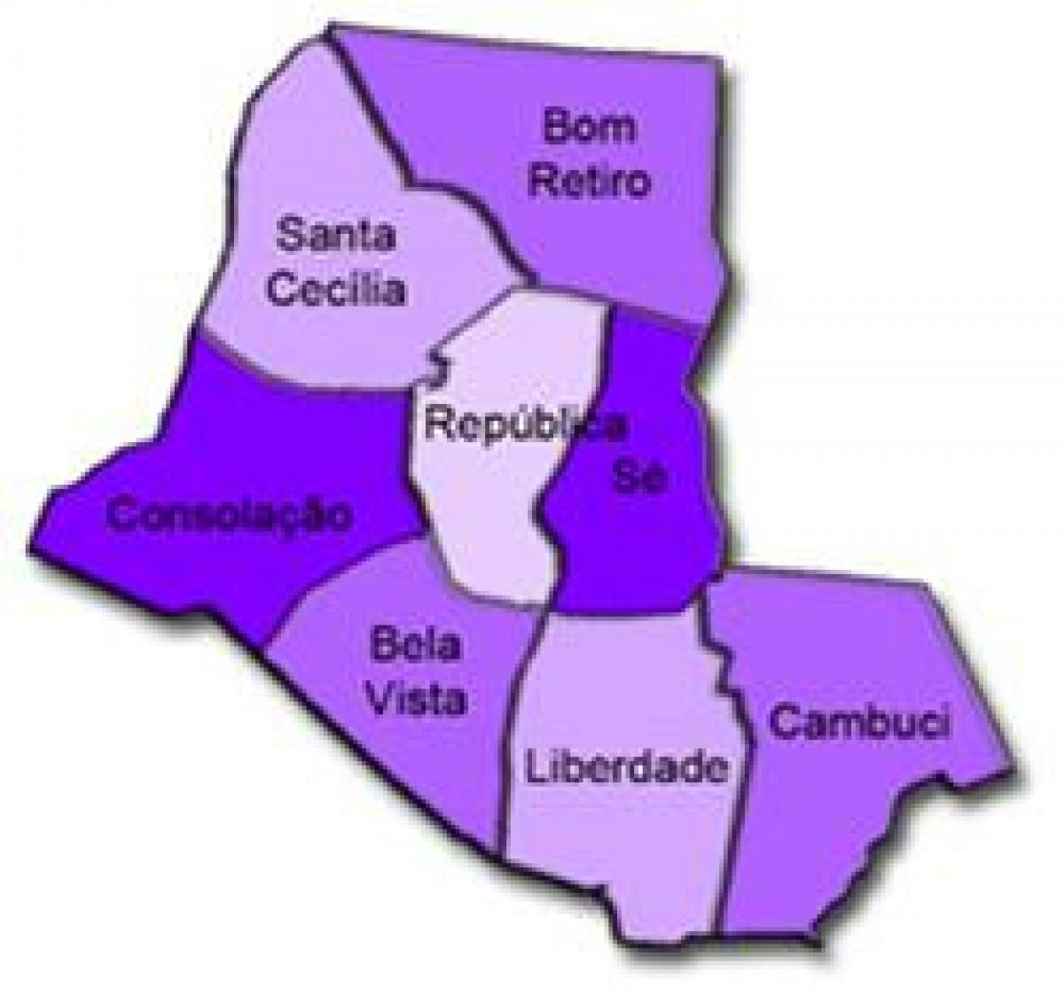 Mappa di Sé sub-prefettura
