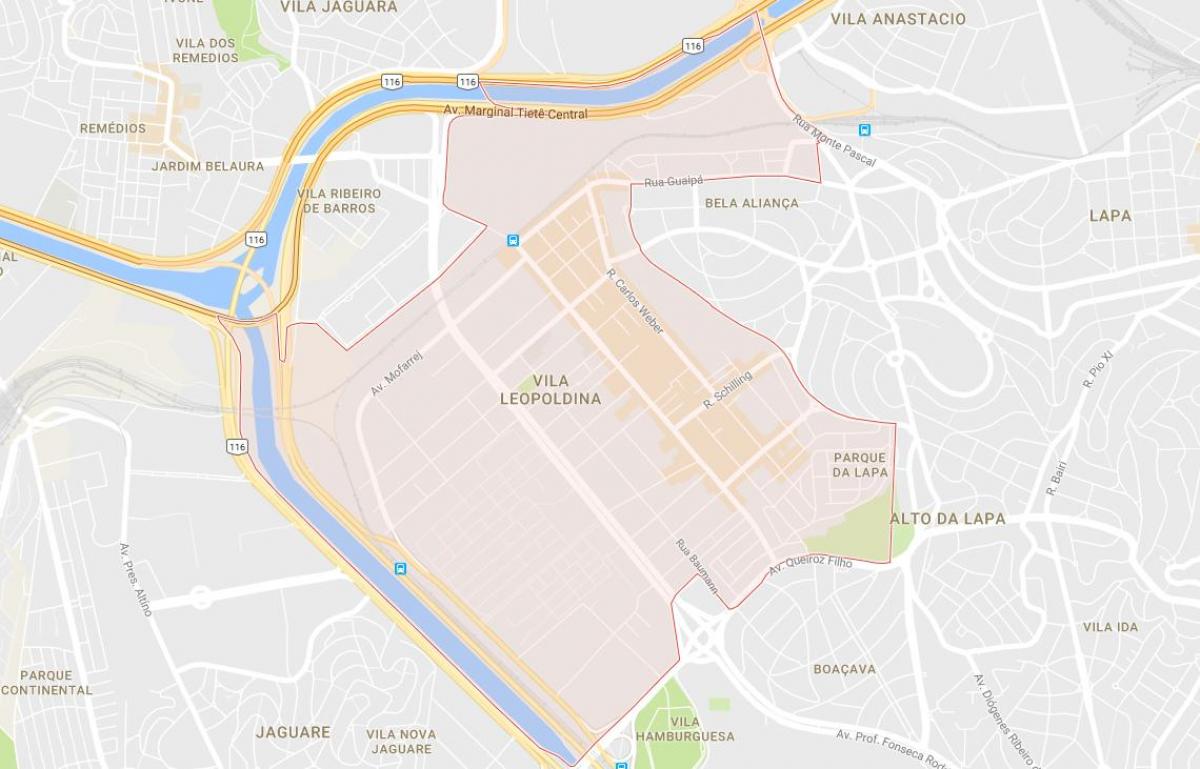 Mappa di Vila Leopoldina São Paulo