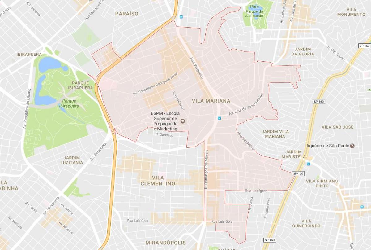 Mappa di Vila Mariana, São Paulo