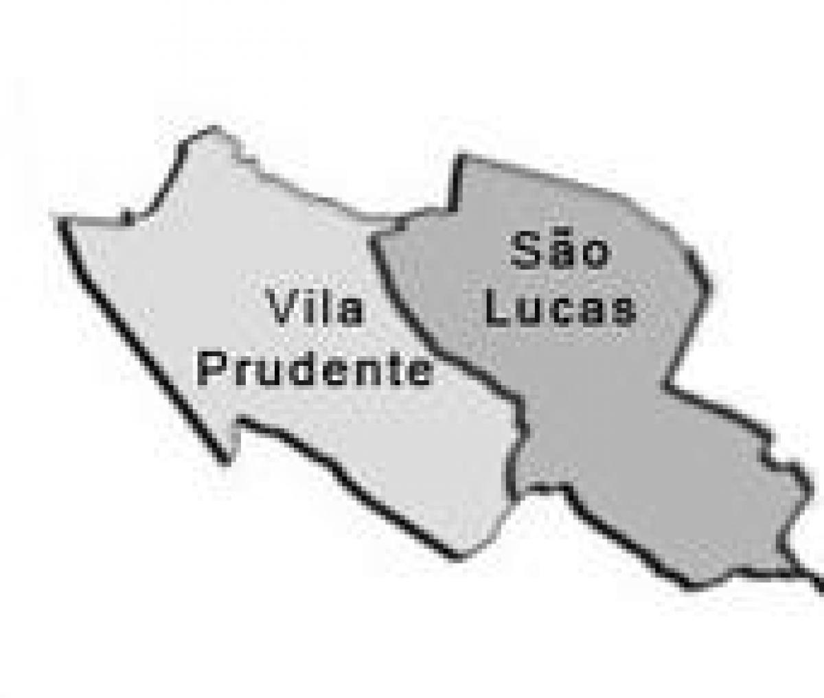 Mappa di Vila Prudente sub-prefettura