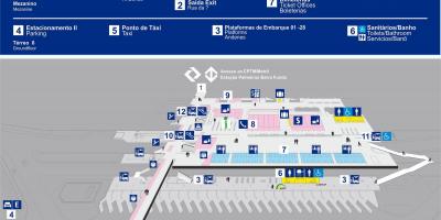 Mappa di Barra Funda bus terminal