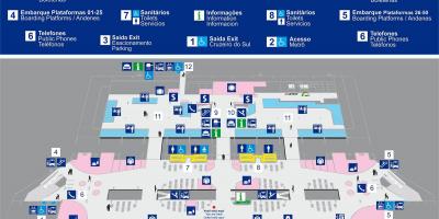 La mappa dei bus terminal Tietê