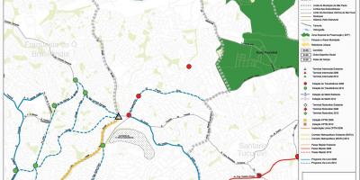Mappa di Casa Verde San Paolo - trasporti Pubblici