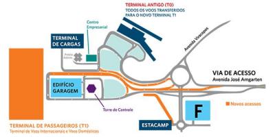 Mappa di aeroporto internazionale di Viracopos parcheggio