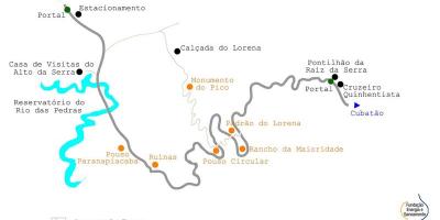 Mappa del sentiero per la spiaggia di São Paulo