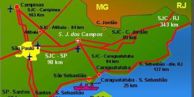 Mappa di São José dos Campos aeroporto