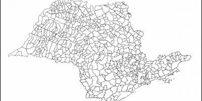 Mappa di São Paulo - vergine comuni, ordinati per distanze