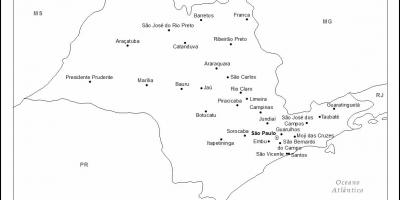Mappa di São Paulo - vergine principali città
