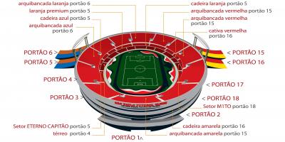 Mappa di São Paulo Morumbi stadium