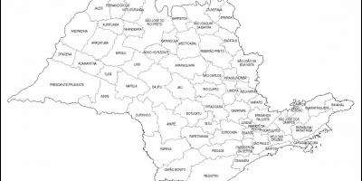 Mappa di São Paulo - vergine micro-regioni