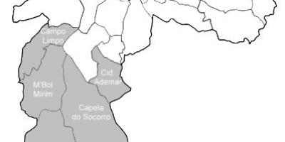 Mappa della zona Sul, São Paulo