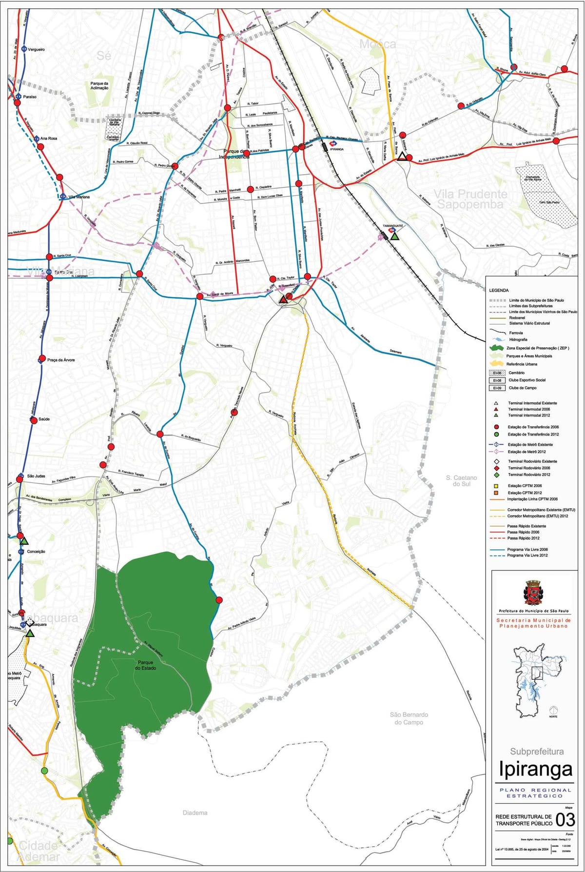 Mappa di) San Paolo - trasporti Pubblici