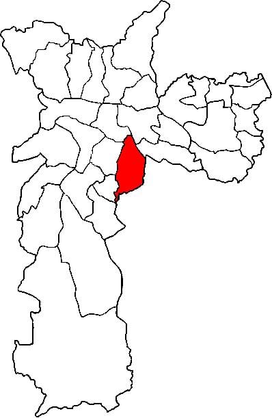 Mappa di) sub-prefettura di São Paulo
