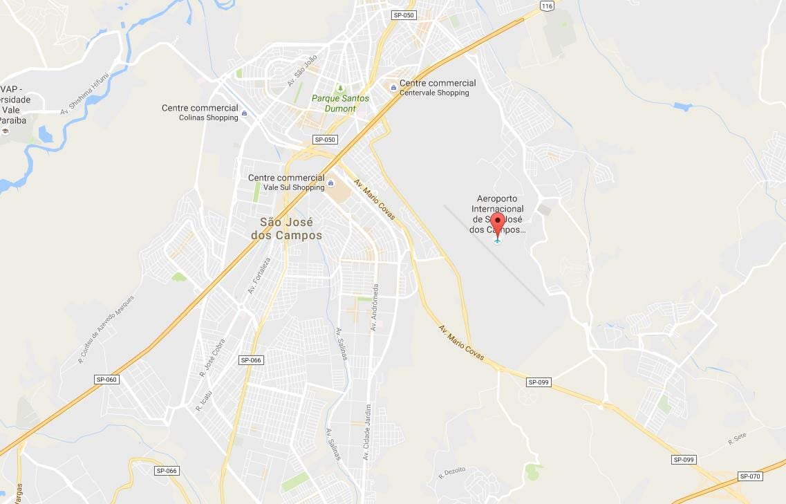Mappa di aeroporto internazionale di São José dos Campos