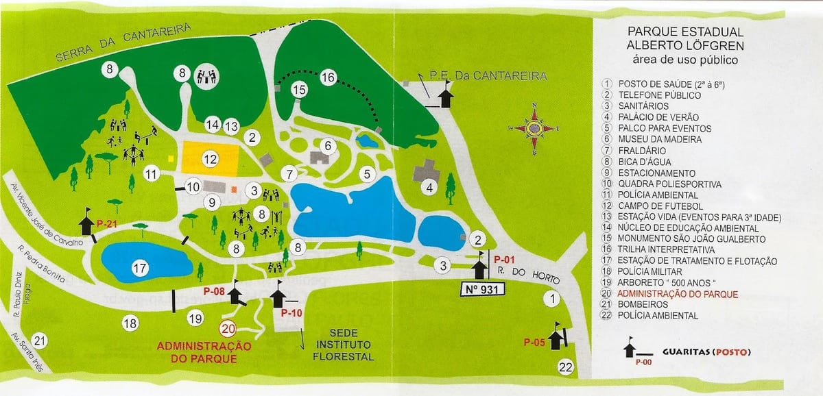Mappa di Alberto Löfgren parco