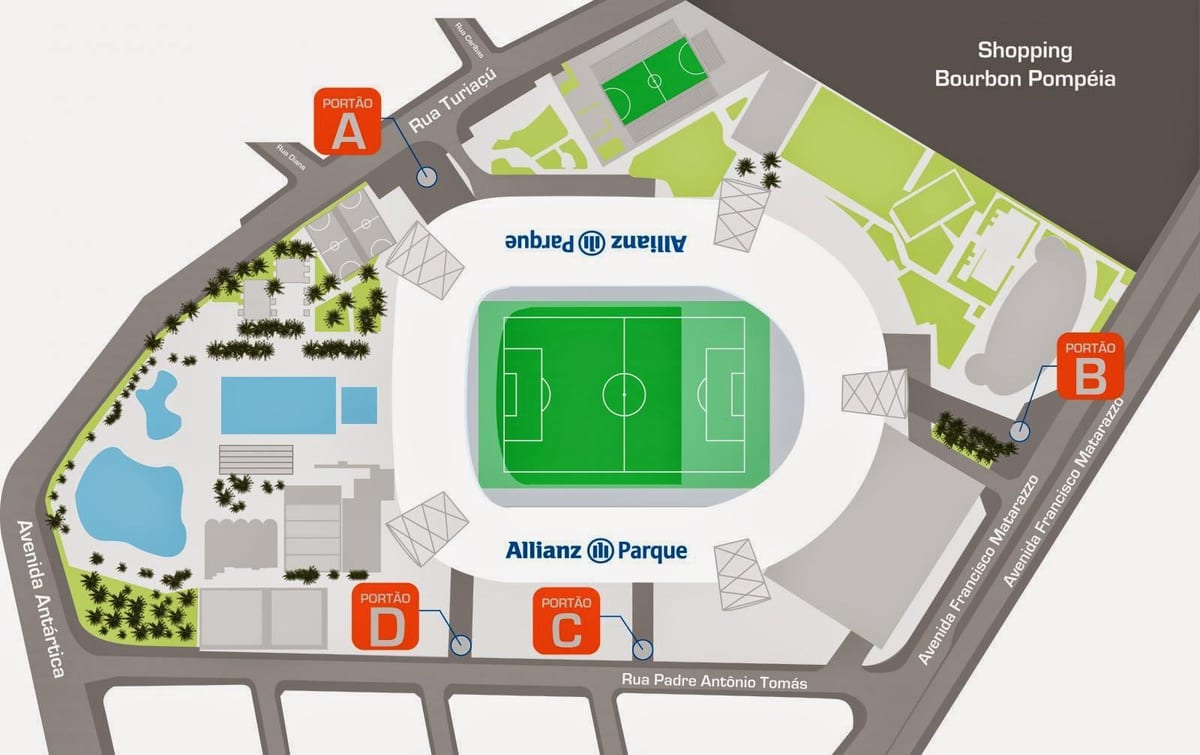 Mappa di Allianz Parque São Paulo