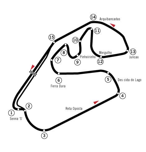 Mappa di Autódromo José Carlos Pace
