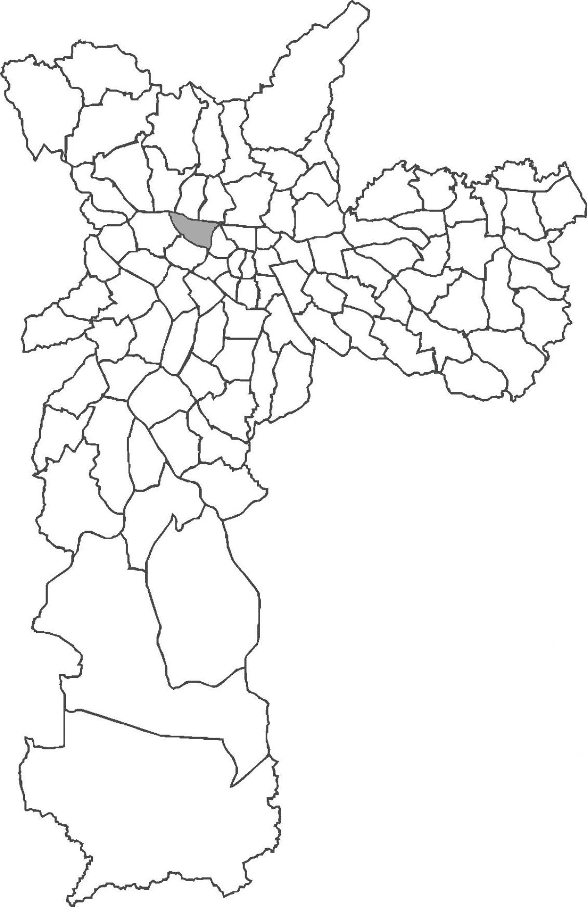Mappa di Barra Funda distretto