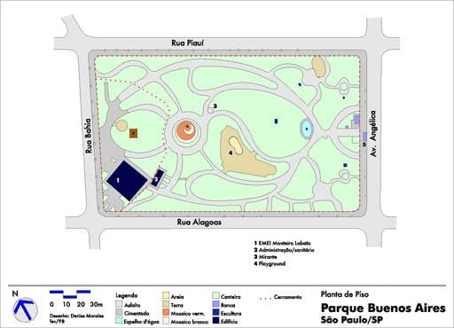 Mappa di Buenos Aires São Paulo parco