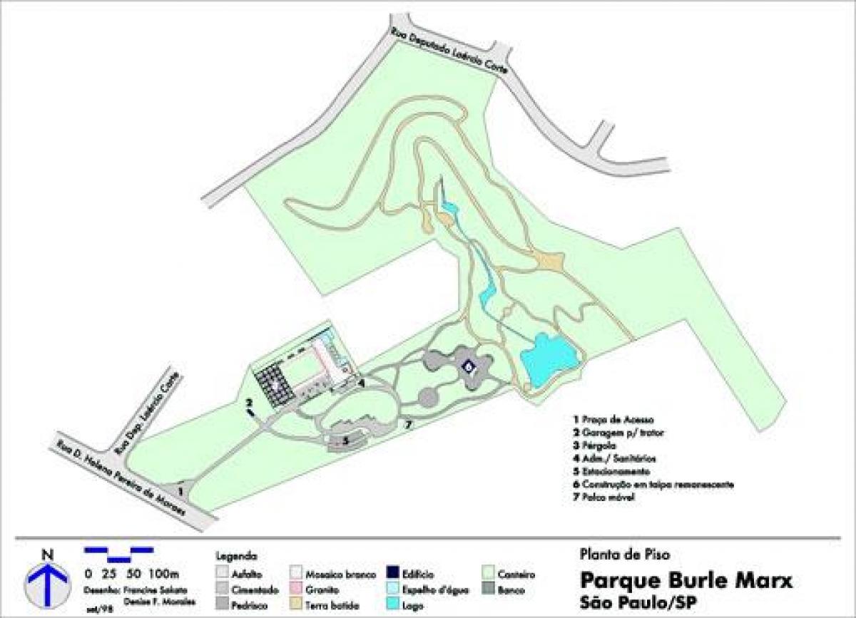 Mappa di parco Burle Marx