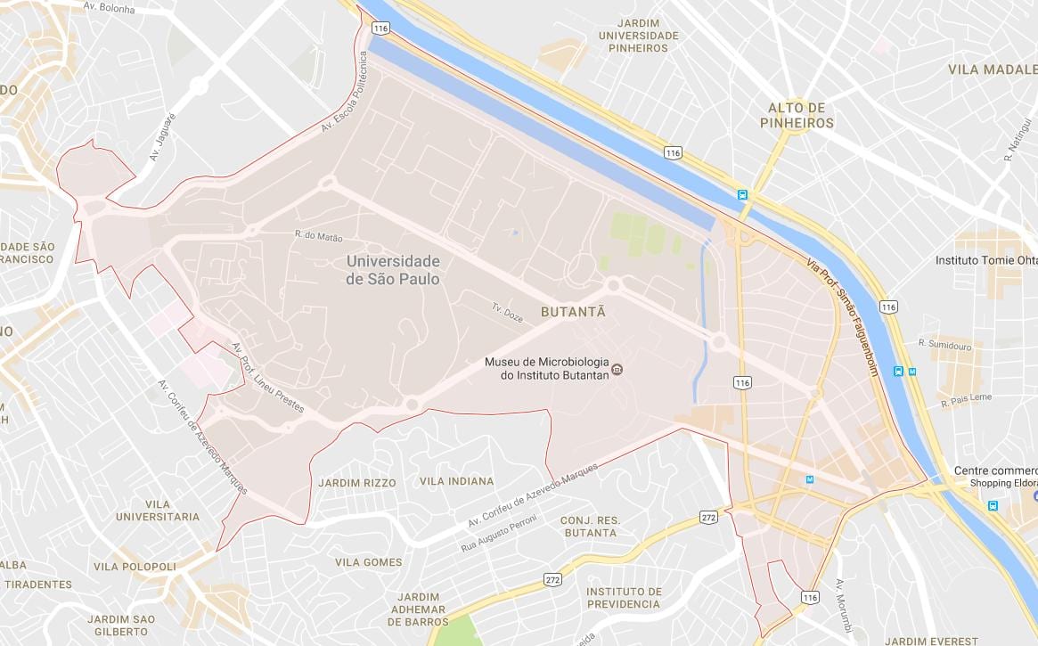 Mappa di São Paulo Butantã