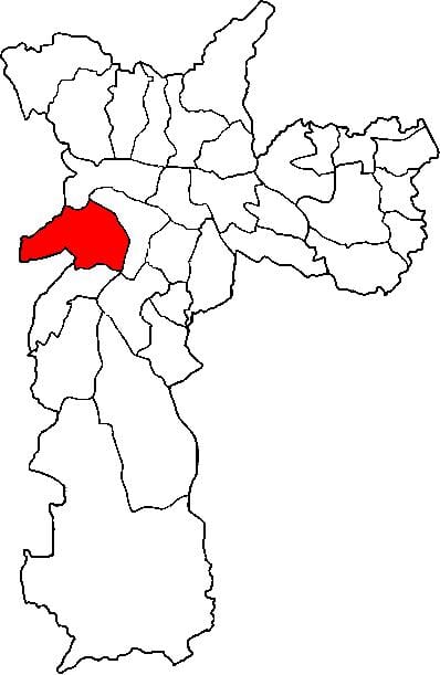 Mappa di Butantã sub-prefettura di São Paulo